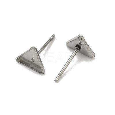 Tarnish Resistant Earring Cabochon Settings 304 Stainless Steel Ear Studs Blank Settings LS-STAS-Q170-11-1