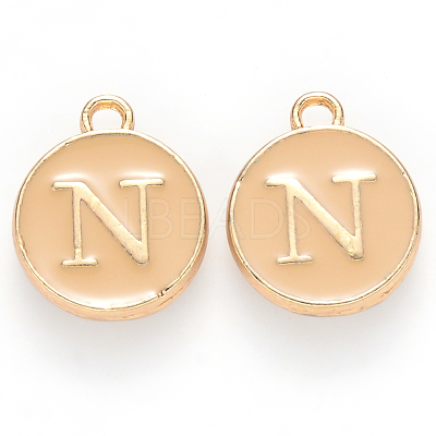 Golden Plated Alloy Enamel Charms X-ENAM-S118-06N-1