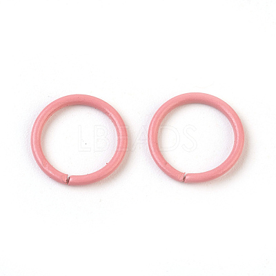 Spray Painted Iron Open Jump Rings IFIN-F149-B08-1