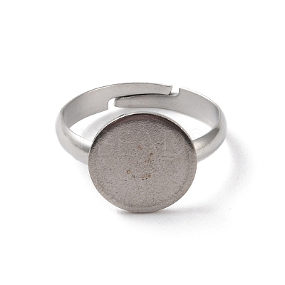 Non-Tarnish 304 Stainless Steel Pad Ring Settings STAS-K278-11D-P-1