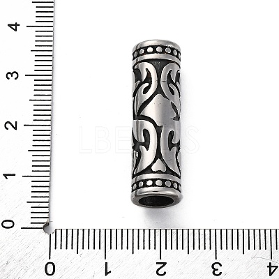 304 Stainless Steel Glossy European Beads STAS-S171-08AS-1