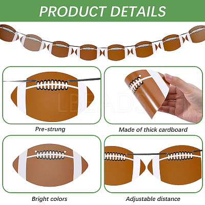 8Pcs Sports Party Decoration Paper Banner AJEW-CN0007-14C-1