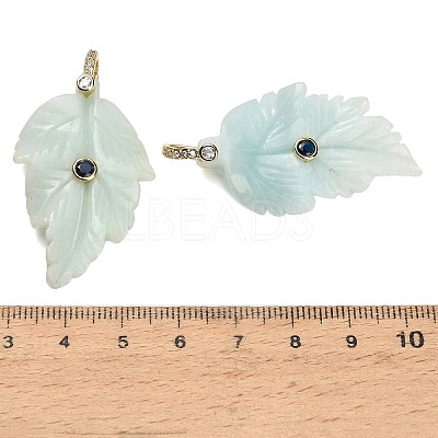 Natural Flower Amazonite Pendants G-K372-06G-A01-1
