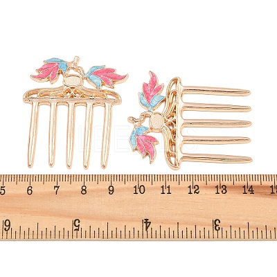 Alloy Enamel with Iron Hair Comb Findings AL-CBA8479-02KCG-1