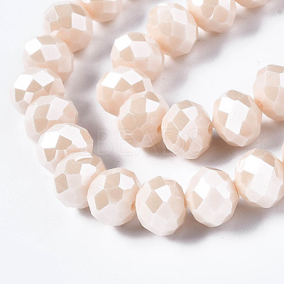 Electroplate Glass Beads Strands EGLA-A034-P6mm-A17-1