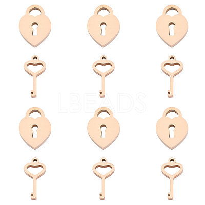 304 Stainless Steel Charms STAS-UN0012-02RG-1