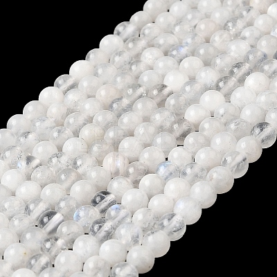 Nature Rainbow Moonstone Round Bead Strands G-M263-A-02B-1