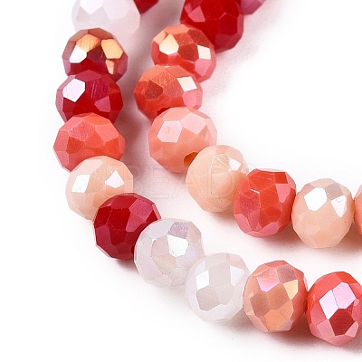 Electroplate Glass Beads Strands GLAA-T023-B16-07-1