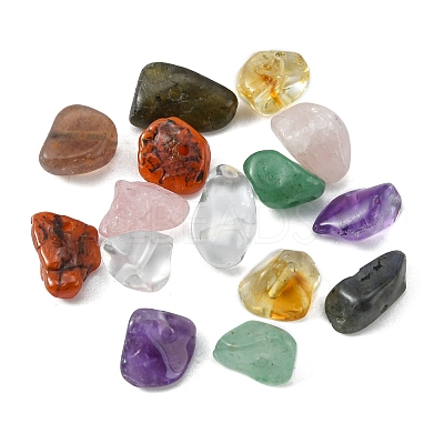 80G 8 Styles Natural & Synthetic Mixed Gemstone Chip Beads G-FS0005-50-1