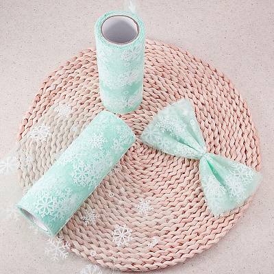 Snowflake Deco Mesh Ribbons OCOR-P010-G11-1