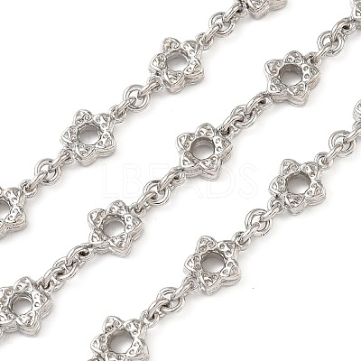 Alloy Flower Link Chains LCHA-L002-03P-1