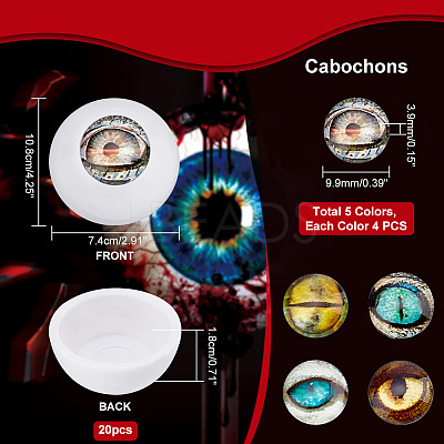 Plastic Doll Eyes DIY-PH0009-45-1