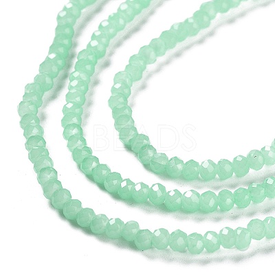 Baking Paint Imitation Jade Glass Bead Strands LS-DGLA-A034-J4MM-A22-1