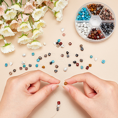 Natural & Synthetic Mixed Gemstone Beads G-AR0001-09-1