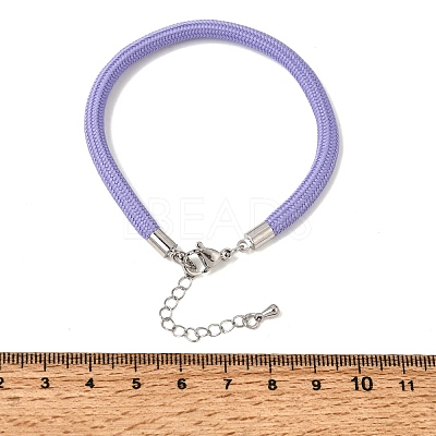 Braided Round Polyester Cord Bracelet Makings FB-CBAEDA0-01P-33-1