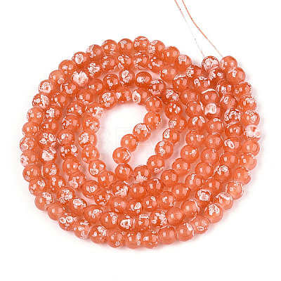 Baking Paint Glass Beads Strands DGLA-N015-6mm-04-1
