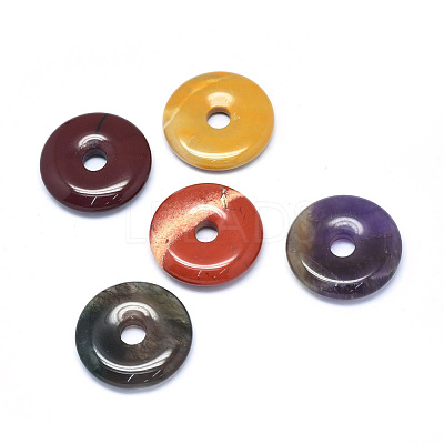 Natural Mixed Stone Pendants G-P415-22-1