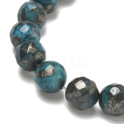 Natural Pyrite Beads Strands G-K181-K02-1