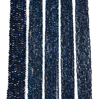 Electroplate Opaque Solid Color Glass Beads Strands EGLA-A044-P2mm-L16-1