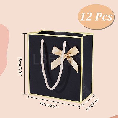 Rectangle Paper Gift Storage Bags with Handle CARB-WH0017-13A-1