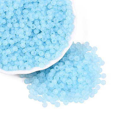FGB Frosted Transparent Glass Seed Beads SEED-N013-02A-11-1