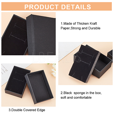 Kraft Paper Cardboard Jewelry Boxes CBOX-BC0001-16-1