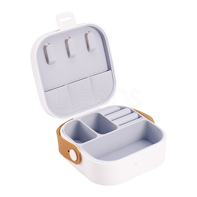 Square PU Leather & PP & Silicone Jewelry Set Box AJEW-TAC0014-13B-1