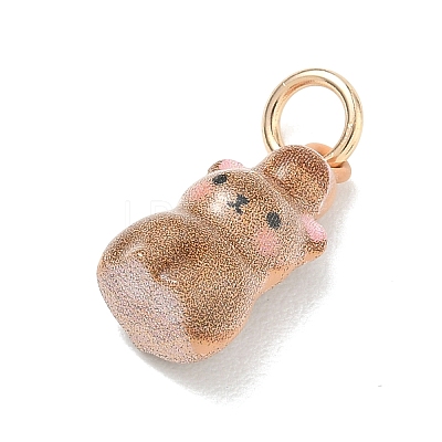 Brass Enamel Pendants KK-CBAE20A-01L-G-1