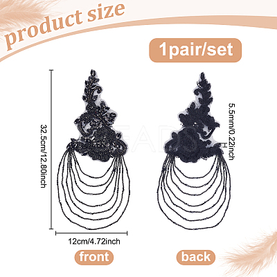 1Pair Rhinestone Sewing Ornaments DIY-NB0014-65B-1