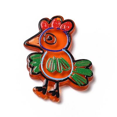 Thanksgiving Day Translucent Resin Pendants RESI-K019-10H-1