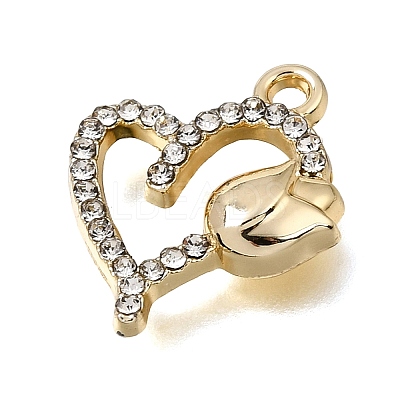 UV Plating Alloy Crystal Rhinestone Pendants RB-CBAD37D-03G-1