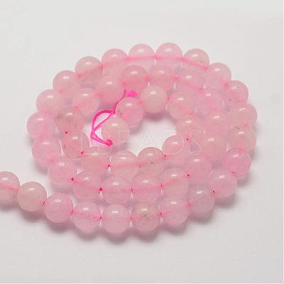 Natural Rose Quartz Bead Strands G-P281-02-4mm-1