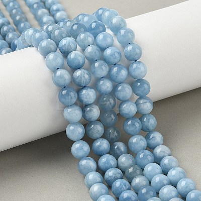 Natural Aquamarine Beads Strands G-D327-C03-8mm-1