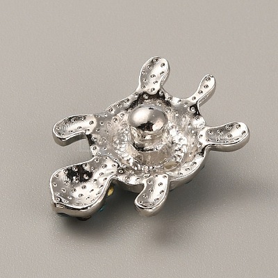 Alloy Rhinestone Snap Buttons FIND-WH0111-246-1