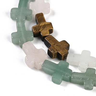 Natural & Synthetic Mixed Gemstone Beads Strands G-I369-A26-02-1