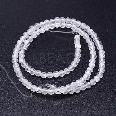 Natural Quartz Crystal Round Beads Strands G-J303-01-8mm-1