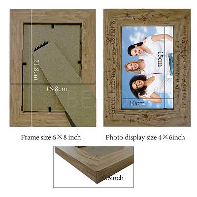 MDF Photo Frames DJEW-WH0110-001-1