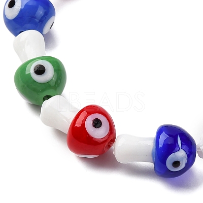 Handmade Evil Eye Lampwork Beads Strands LAMP-S069-01D-1