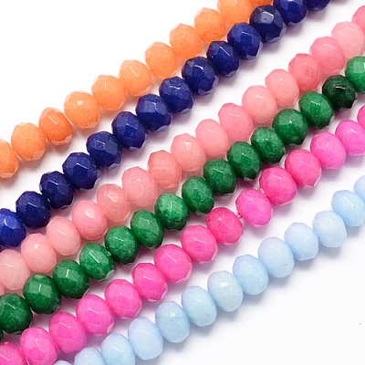 Natural White Jade Beads X-G-R171-4x6mm-M-1