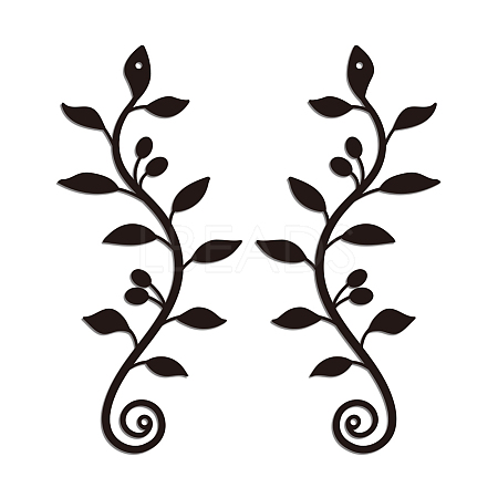 2Pcs Iron Wall Art Decorations HJEW-WH0067-231-1