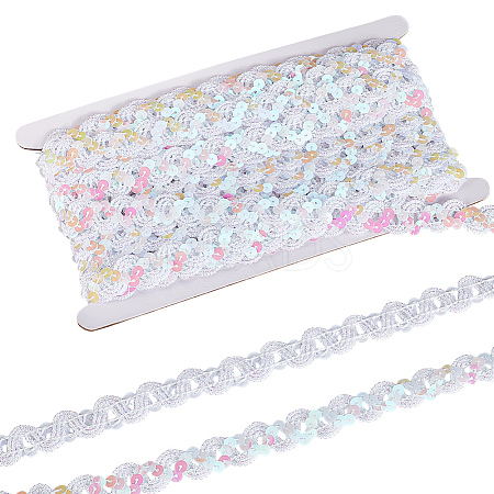 11M Polyester Paillette Ribbons OCOR-WH0078-281B-1