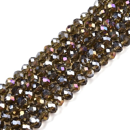 Electroplate Glass Beads Strands EGLA-A044-T4mm-B16-1