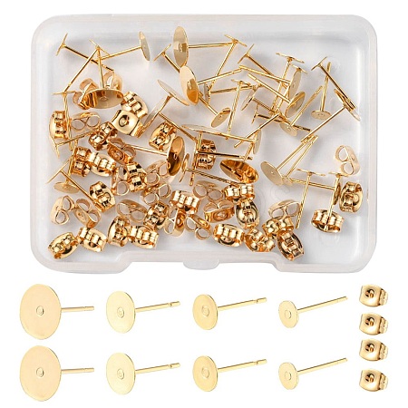 40Pcs 4 Size 304 Stainless Steel Stud Earring Findings STAS-YW0001-55-1