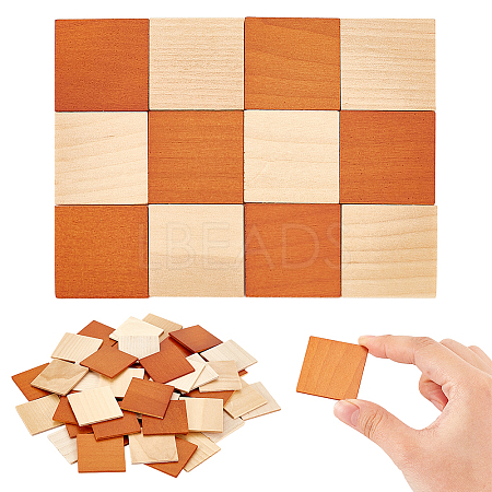 48Pcs Mini Wood Floor FIND-WH0420-154-1