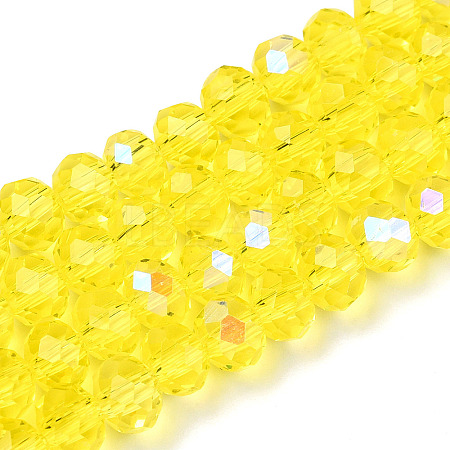 Electroplate Glass Beads Strands EGLA-A034-T2mm-L28-1