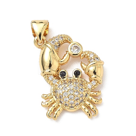Brass Micro Pave Cubic Zirconia Pendants KK-P330-01B-G-1