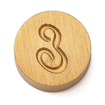 Golden Tone Brass Letter Stamps KK-R005-01E-1