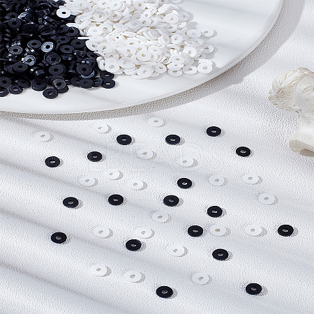 3000Pcs 2 Colors Handmade Polymer Clay Beads CLAY-LP0001-02-1