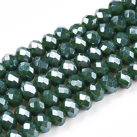 Electroplate Glass Beads Strands EGLA-A034-P4mm-A09-A-1