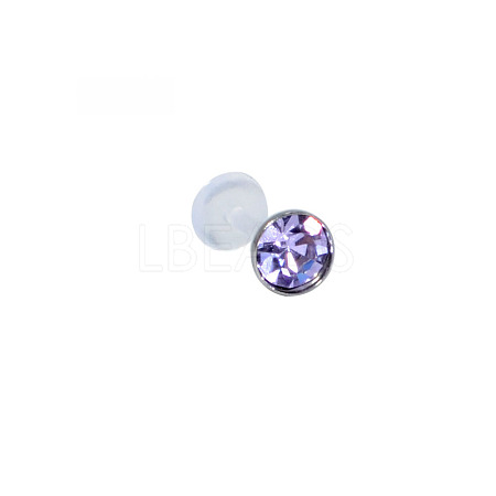Acrylic Micro Pave Cubic Zirconia Labrets Piercing Jewely for Women Men WG00568-202-1